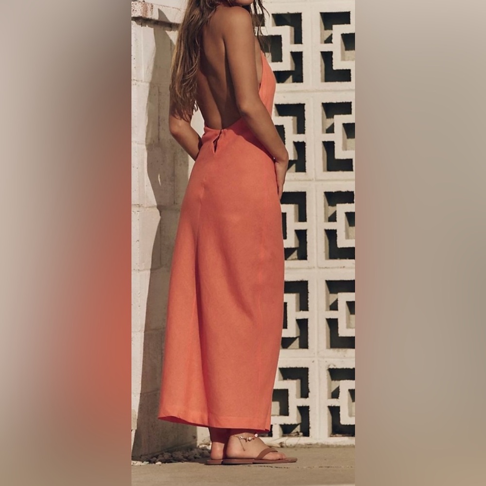 Free People Coral Backless Dress - Picture 2 of 6